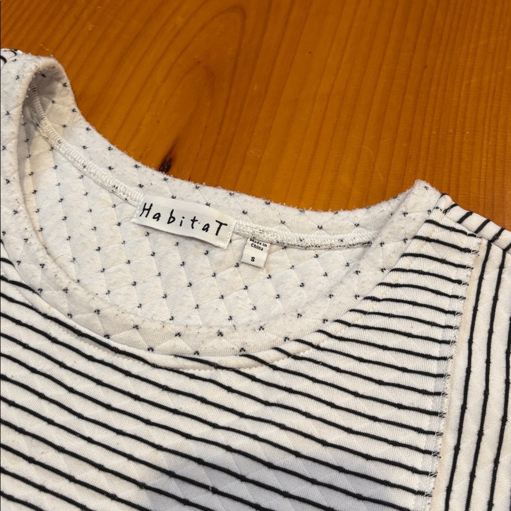 HABITAT S White & Black Lagenlook Patchwork Sweater Blouse - Picture 4 of 6